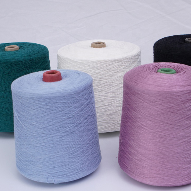 28NM/2 50 Poliester z recyklingu 50 przędza mieszana akrylowa Ring Spun fabryka hurtowa
